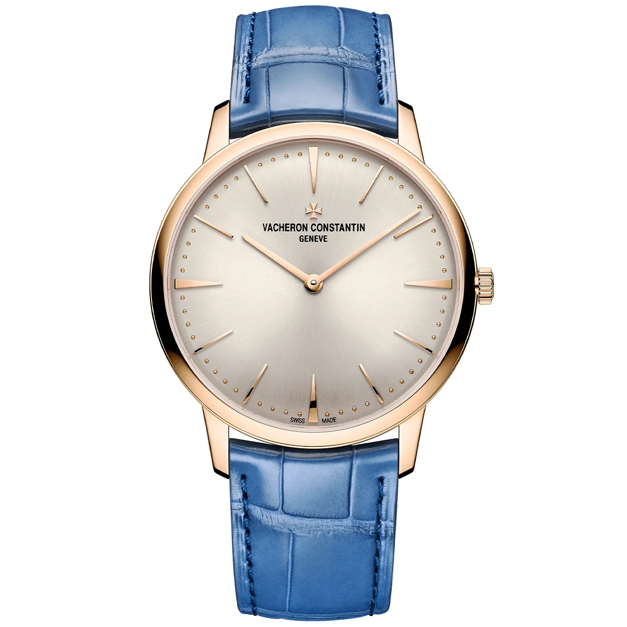 Patrimony Manual-Winding 39mm 18ct Pink Gold Silver Dial Watch
