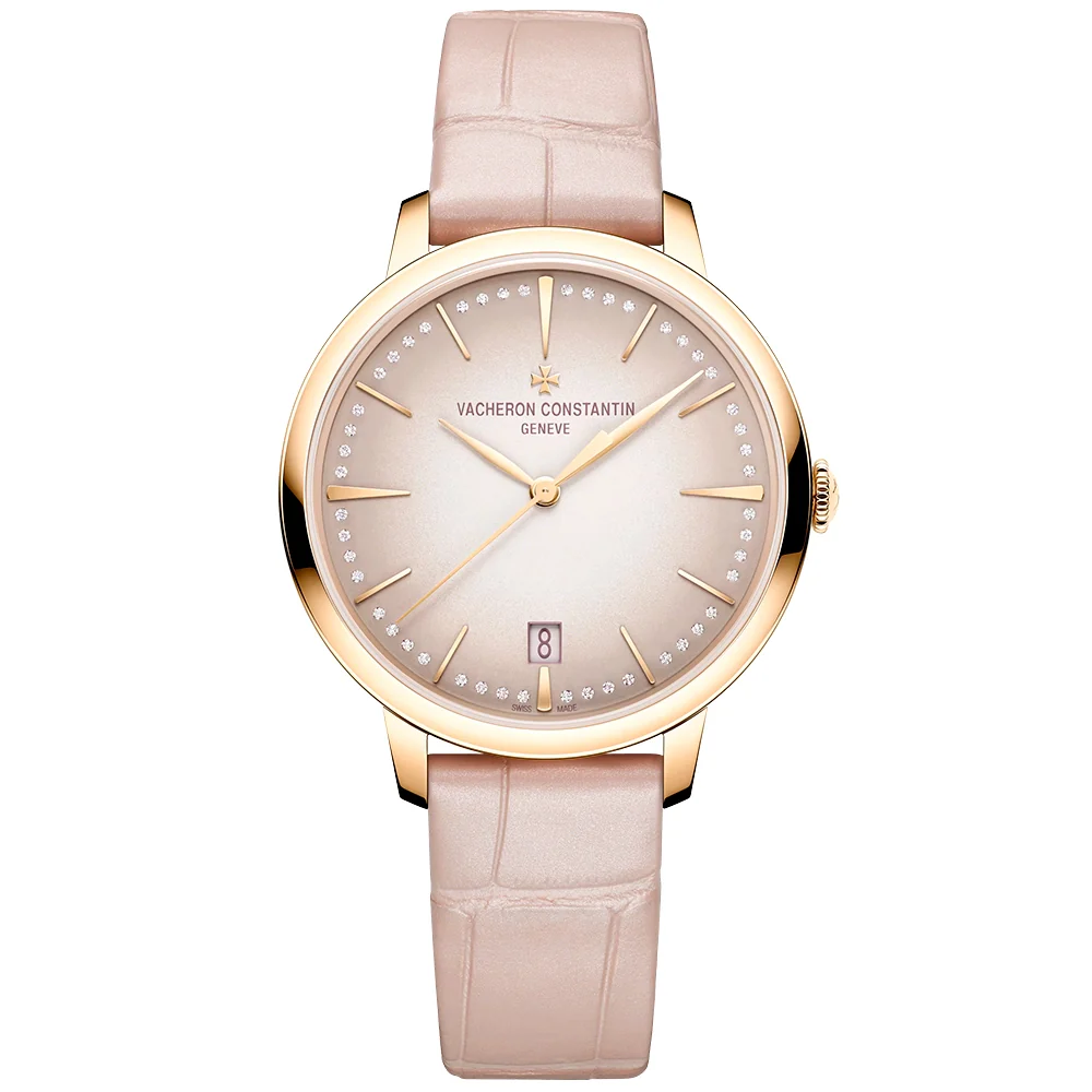 Patrimony Self-Winding 36.5mm 18ct Pink Gold Diamond Set Watch