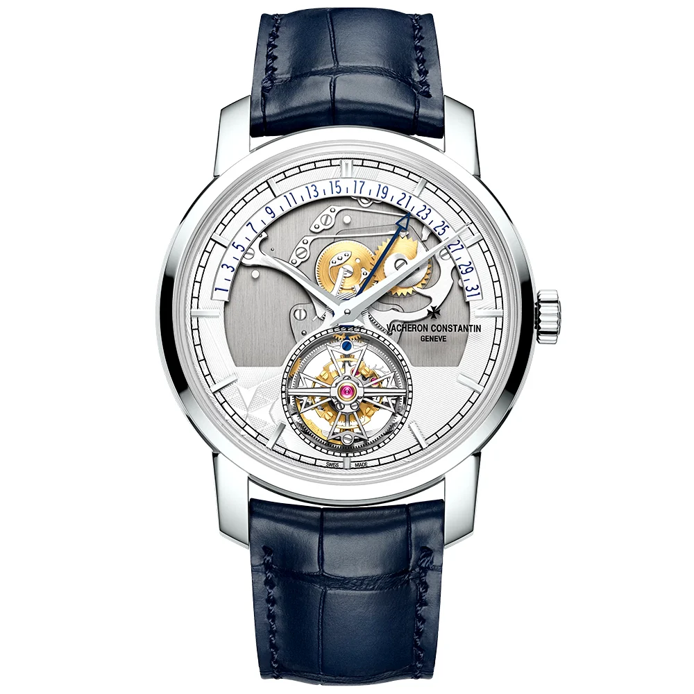 Traditionnelle Tourbillon Retrograde Date Openface Platinum Watch