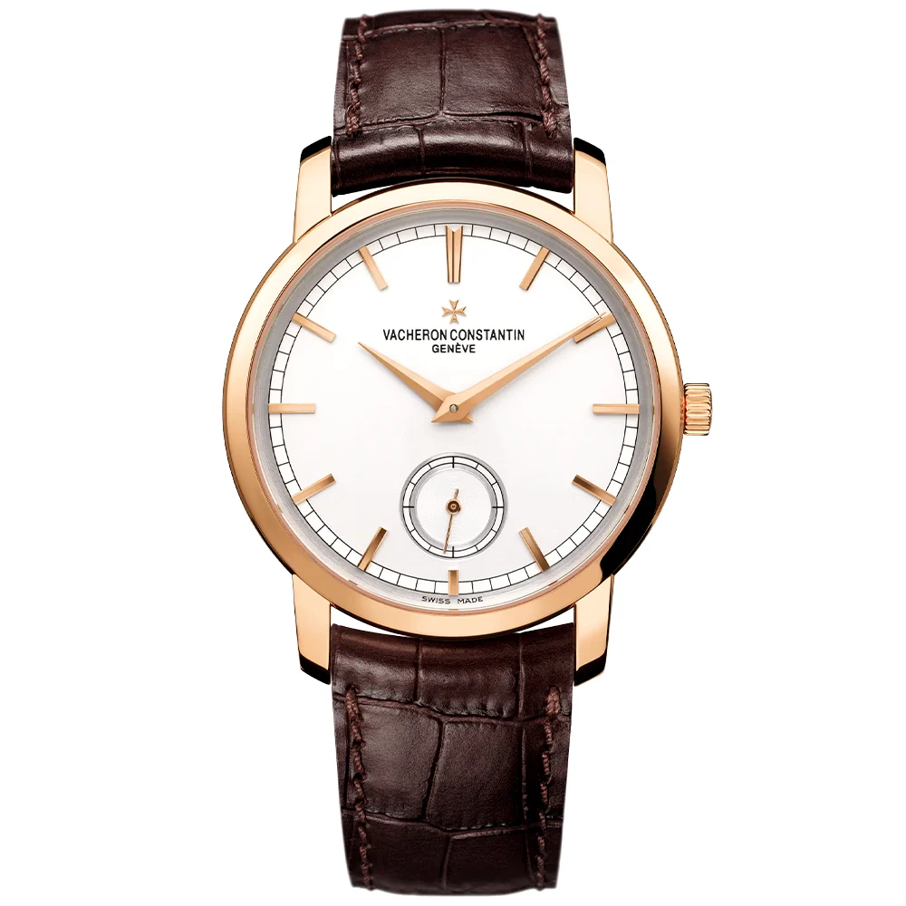 Traditionnelle Manual-Winding 38mm 18ct Pink Gold White Dial Watch